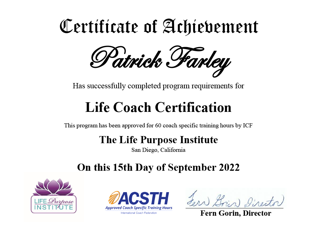 Life Purpose Institute certification